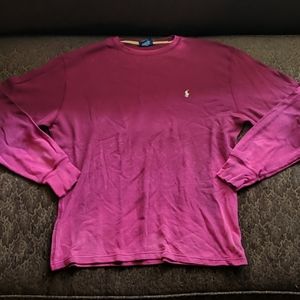Polo Ralph Lauren Ombre Acid Wash Long Sleeve Tee
